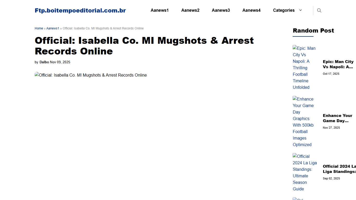 Official: Isabella Co. MI Mugshots & Arrest Records Online