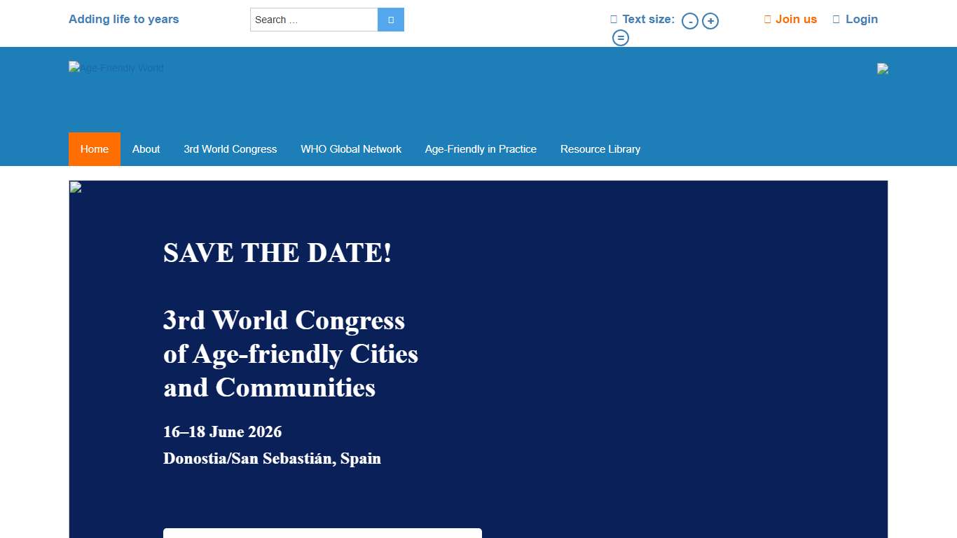 Welcome to Age-friendly World - Age-Friendly World